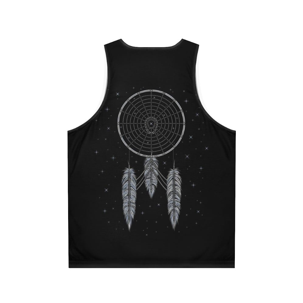 Unisex Star Trek Inspired Tank Top with Dreamcatcher and Feather Design - Back