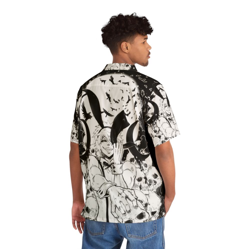 Bunny Hawaiian Shirt with Tropical Rabbit Print - People Back