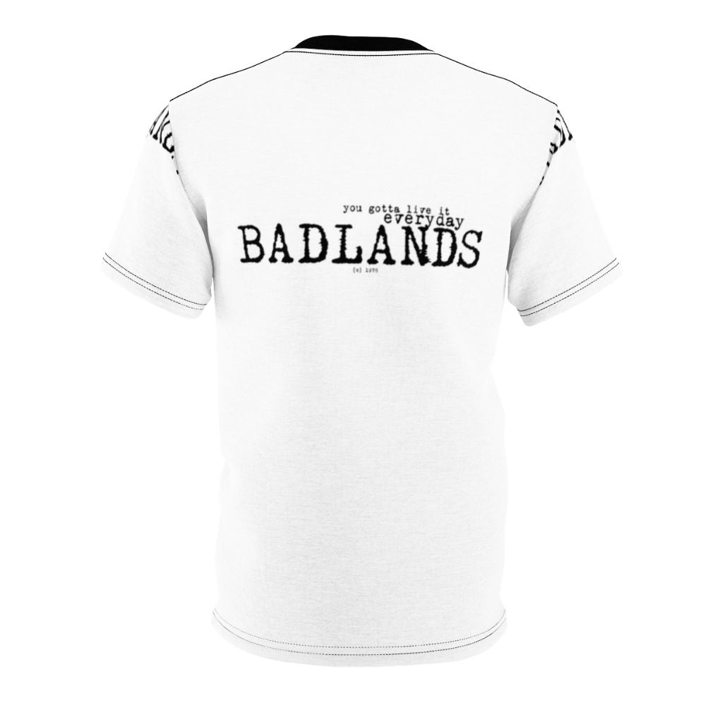 Badlands Classic Artistic Print T-shirt for Bruce Springsteen Fans - Back