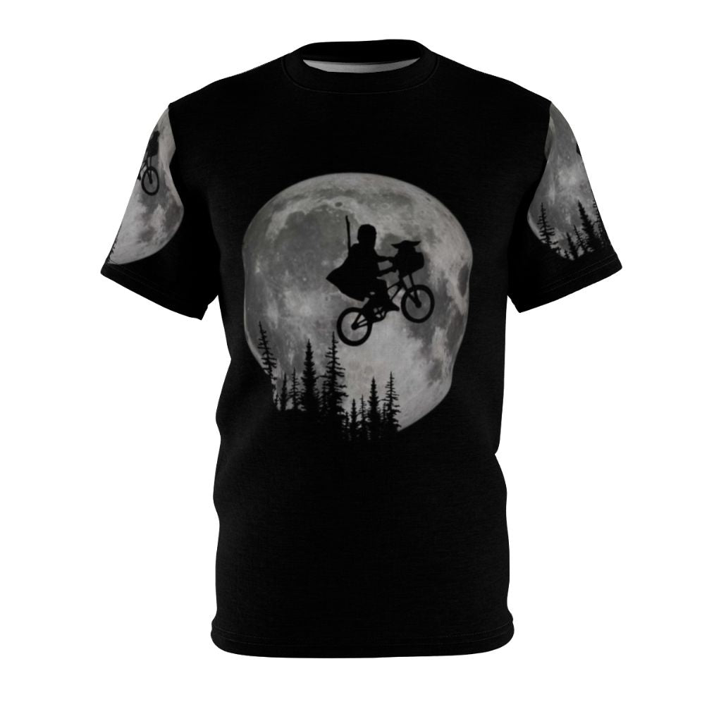 Retro t-shirt featuring a vintage-inspired design inspired by the classic movie E.T. the Extra-Terrestrial