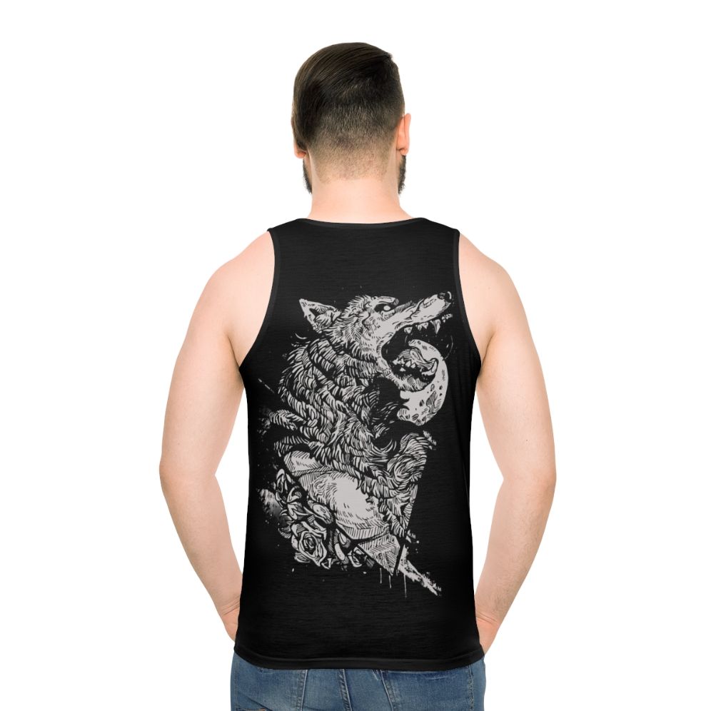 Werewolf unisex tank top - men back