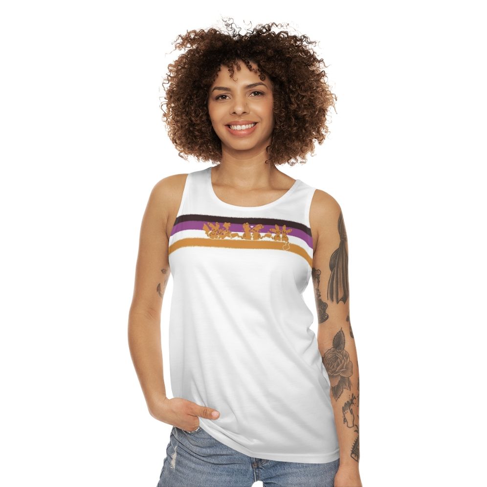 Nonbinary pride electric love unisex tank top - women