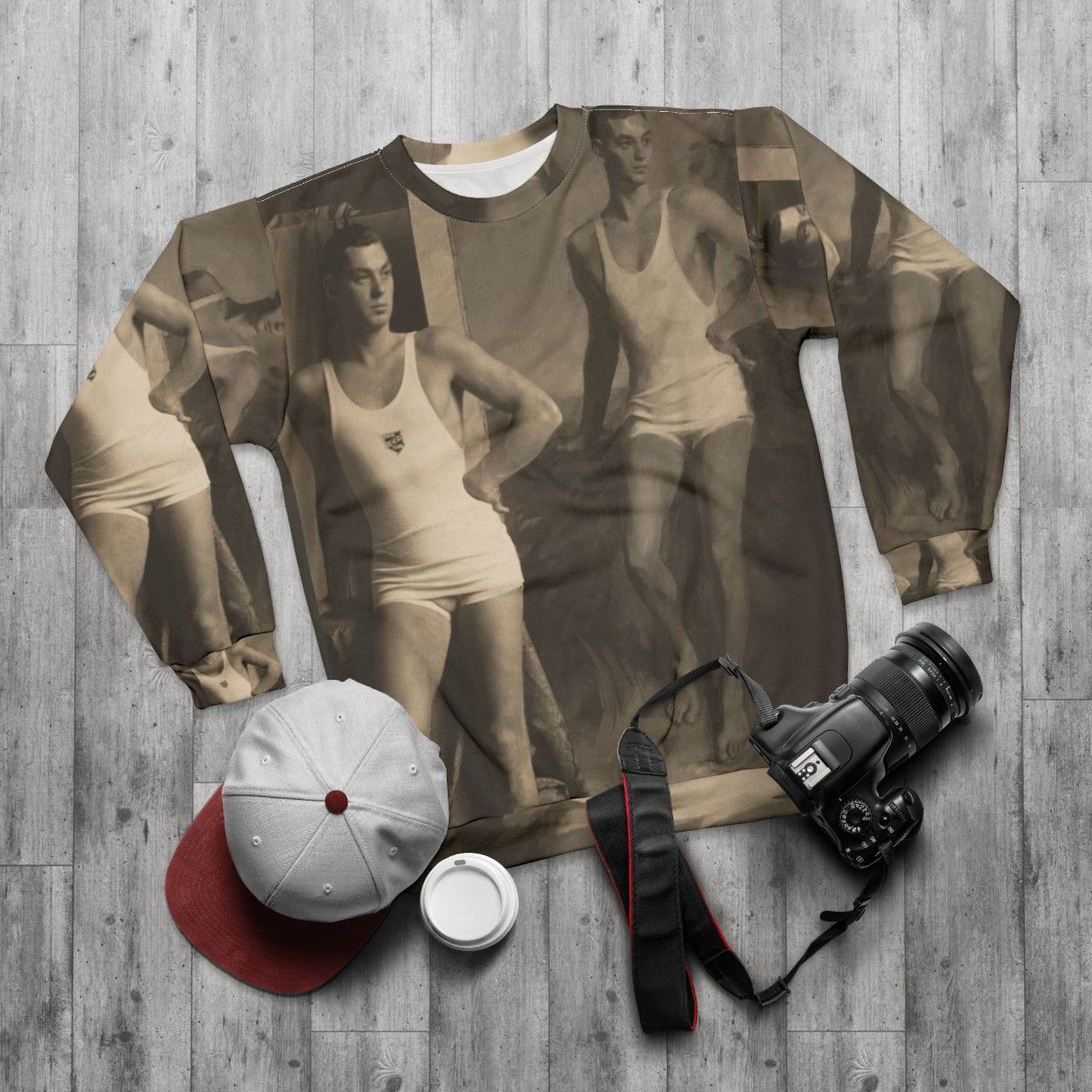 Johnny Weissmuller Olympian Swimmer Actor Jungle Jim Sports Sweatshirt - flat lay