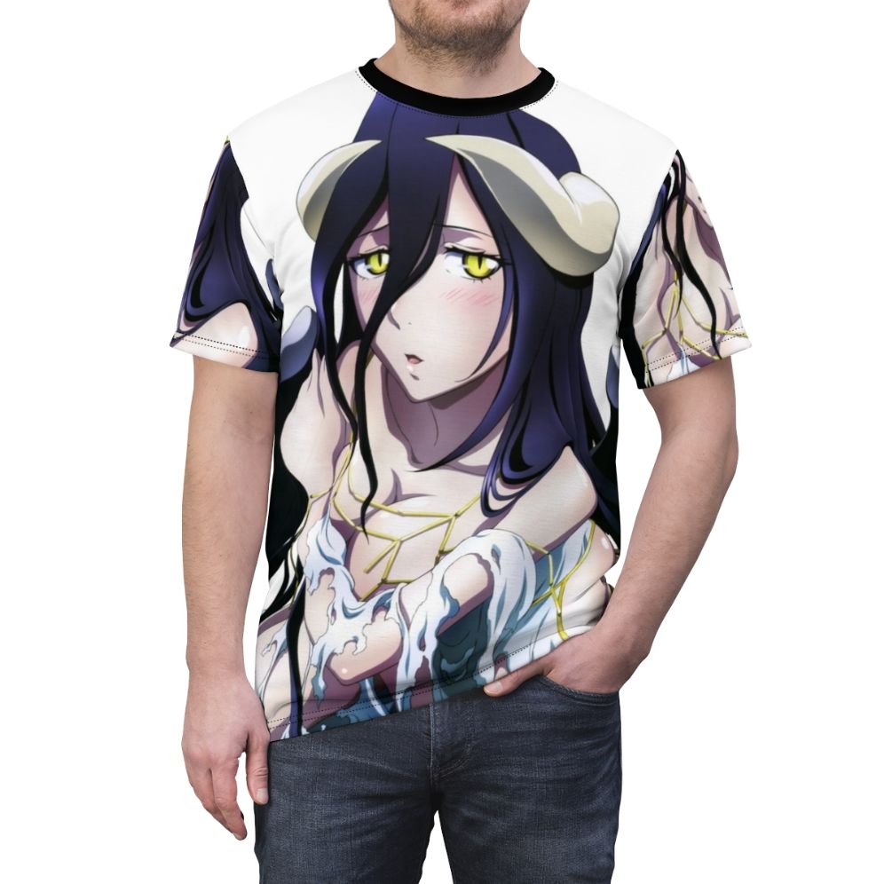 Overlord inspired Albedo anime graphic tee featuring the popular character - men front