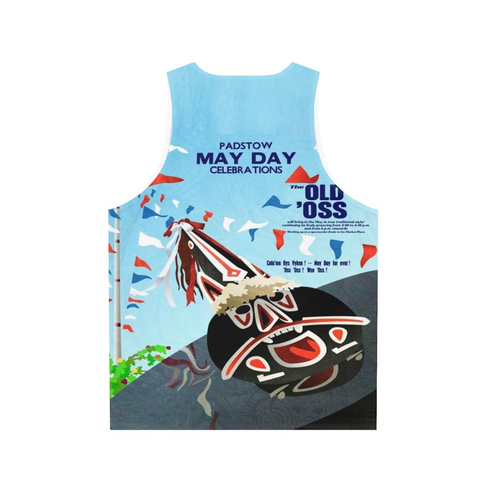 Padstow Cornwall May Day Oss Unisex Tank Top - Back