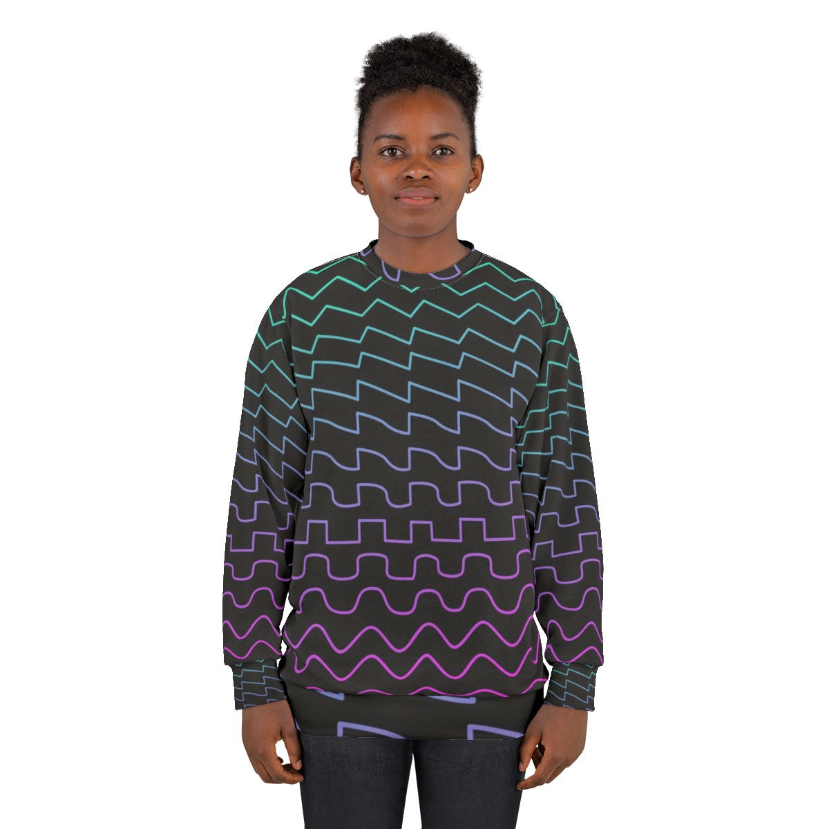 Synthesizer Waveforms Sweatshirt - women