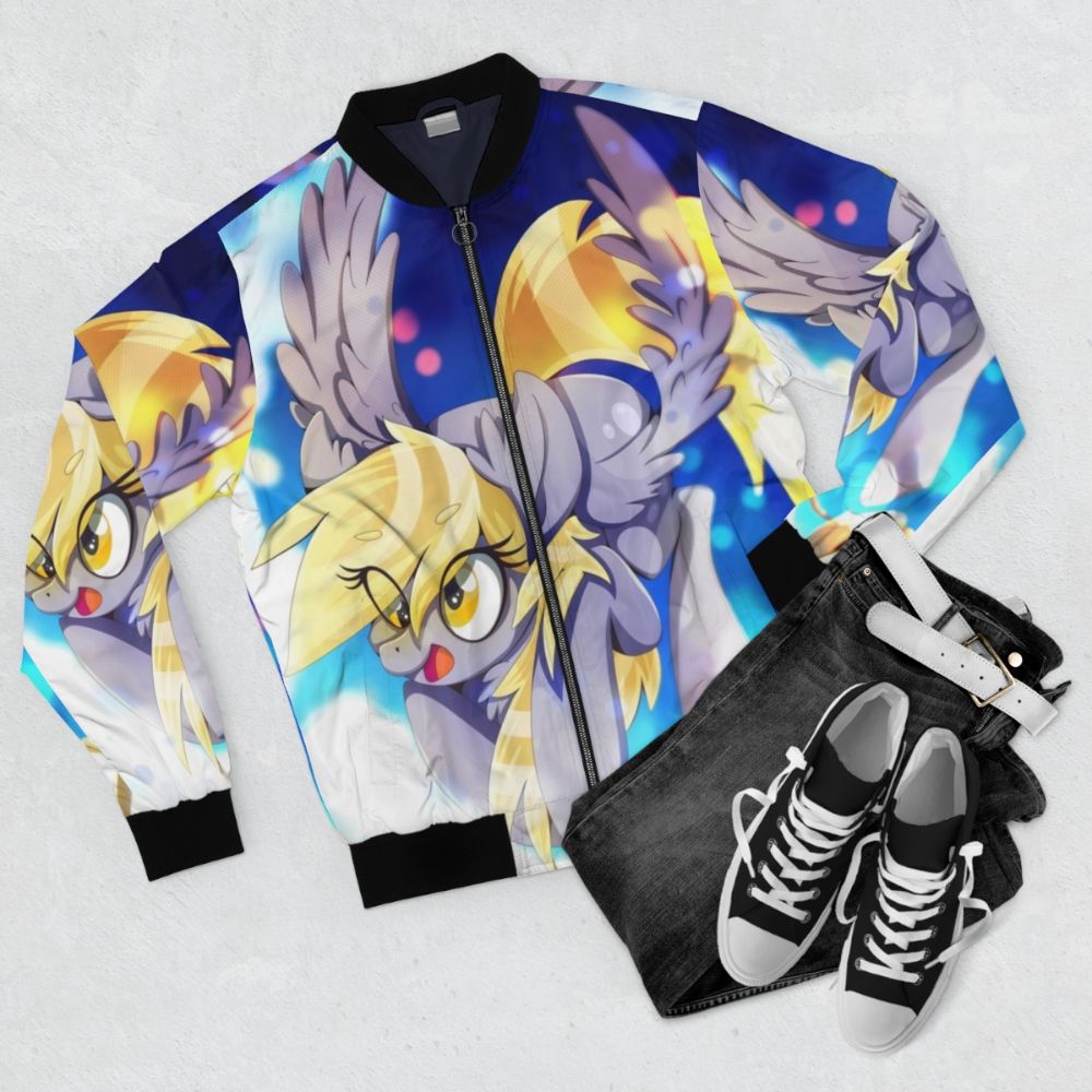 Derpy Hooves My Little Pony Pegasus Bomber Jacket - Flat lay