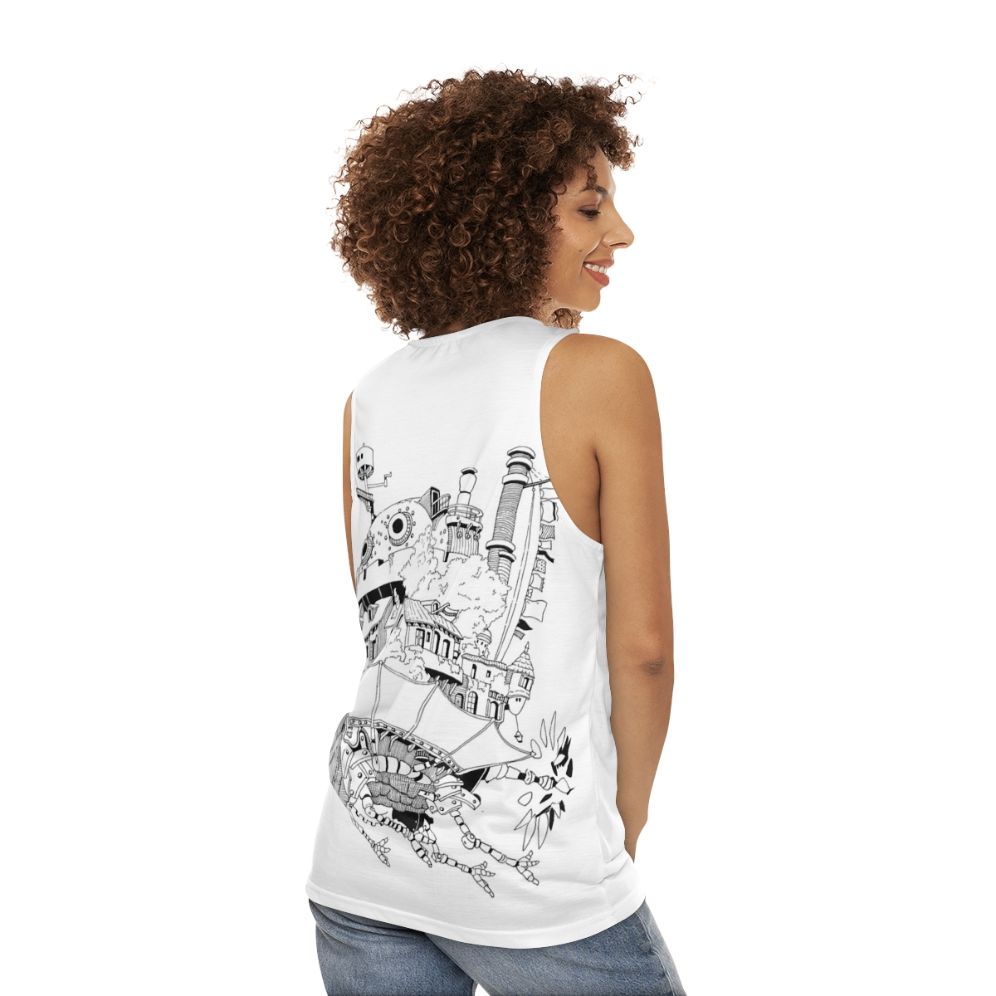 Howl's Moving Castle Anime Unisex Tank Top - women back