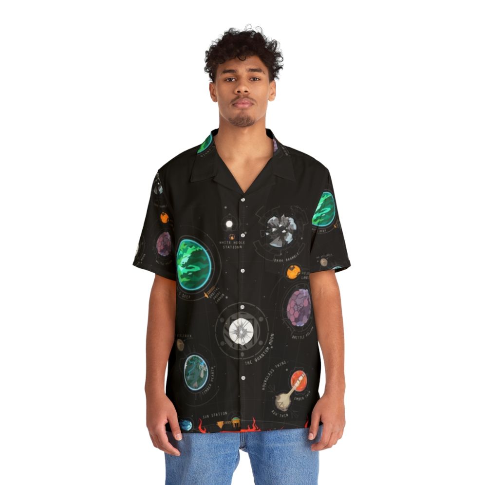 Outer Wilds Hawaiian Shirt featuring the planets and solar system - People Front