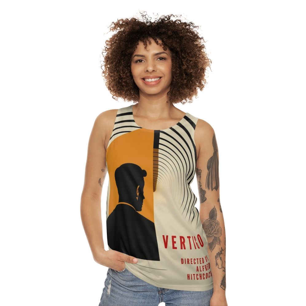 Vertigo movie poster alfred hitchcock unisex tank top - women