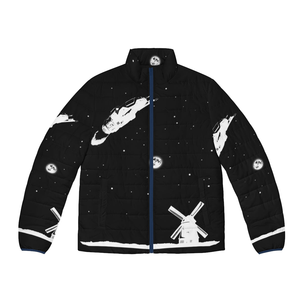 Rocinante2 puffer jacket with sci-fi inspired design