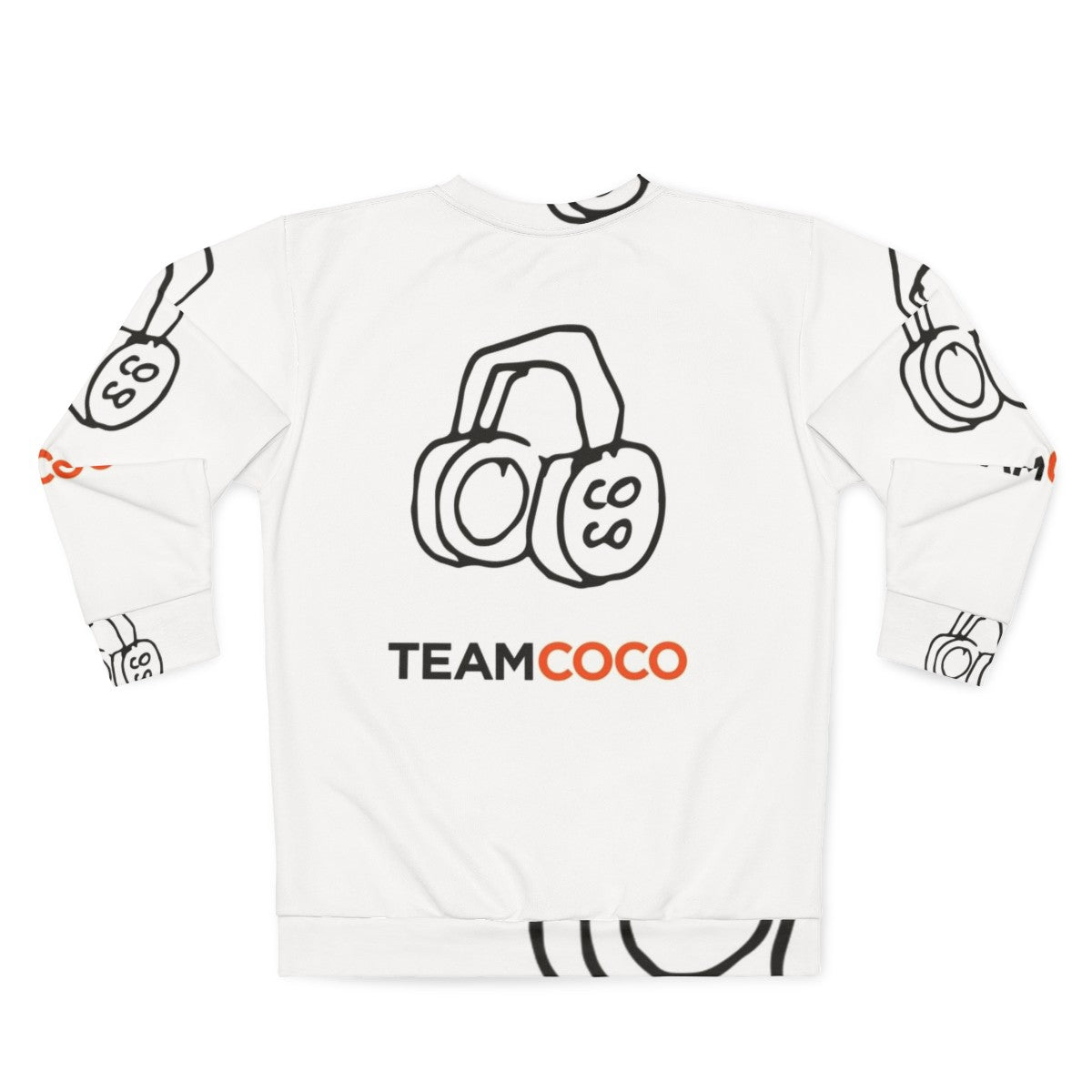 Conan O'Brien Team Coco Headphones Doodle Sweatshirt - Back