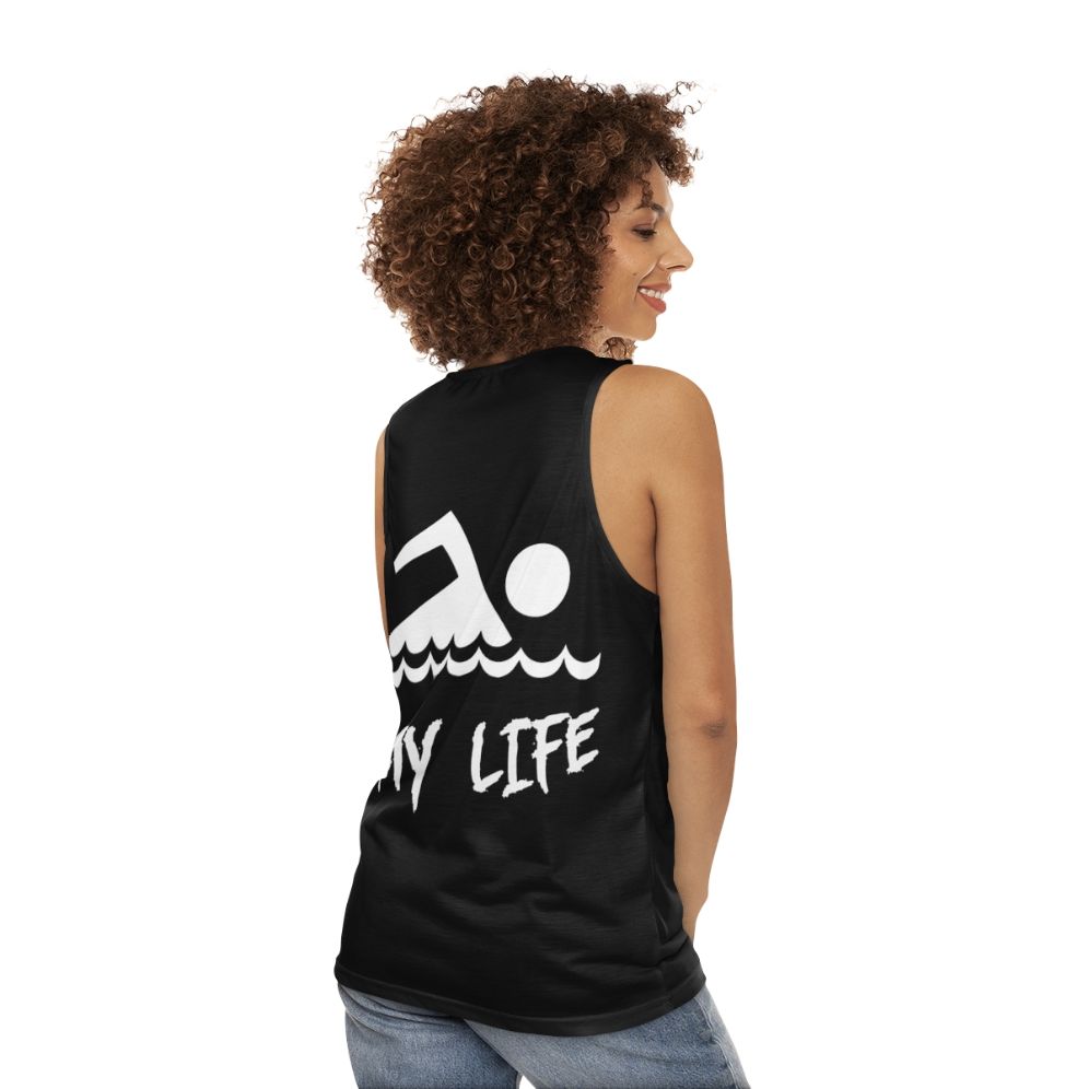 Unisex 'Swimming Is My Life' Tank Top - women back