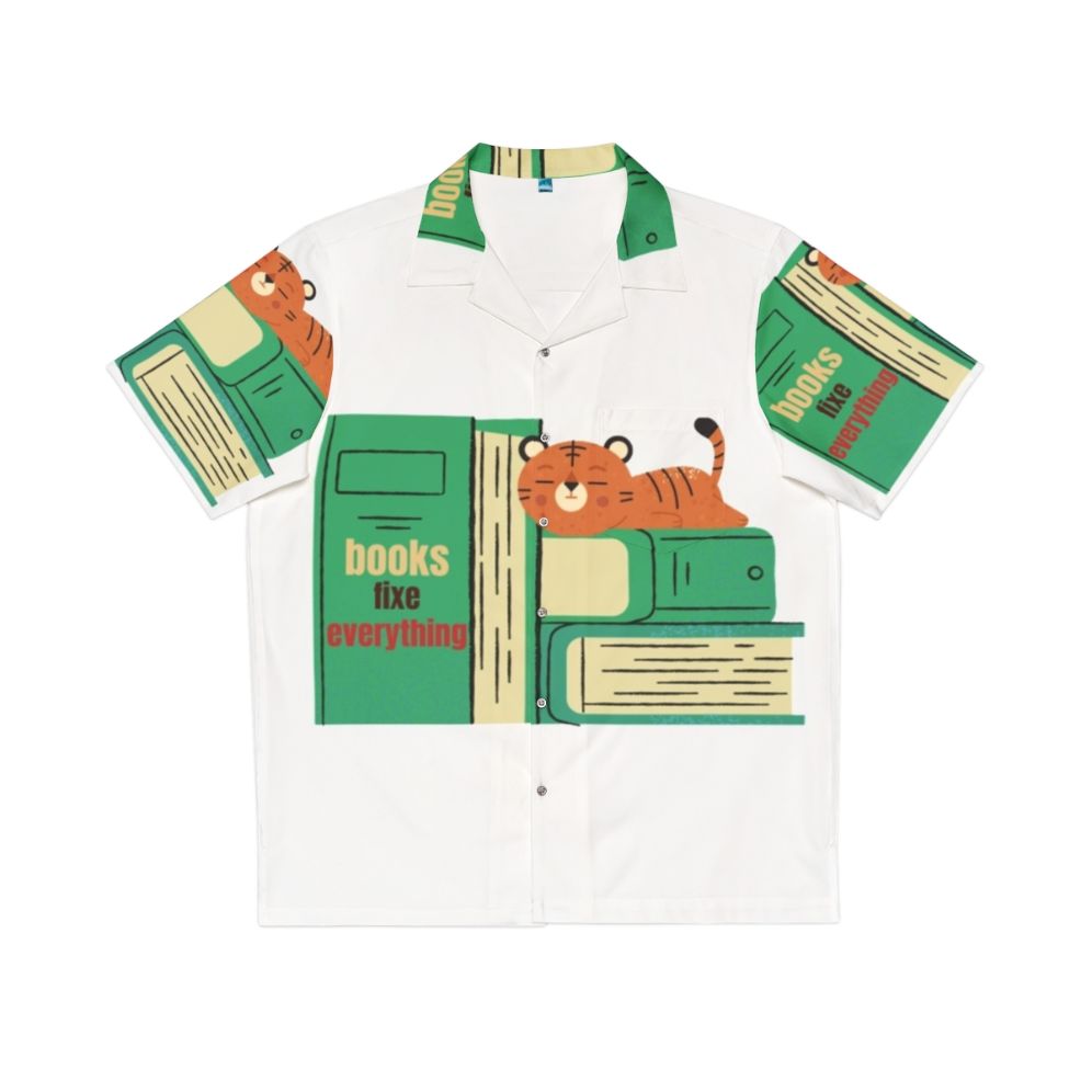 Books Fix Everything Hawaiian Shirt with reading and hobby related design