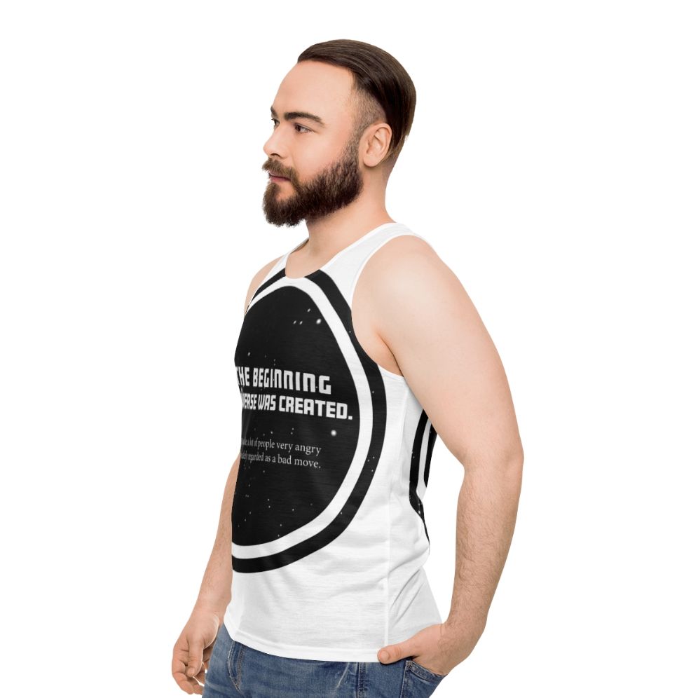 Douglas Adams Unisex Tank Top - men side