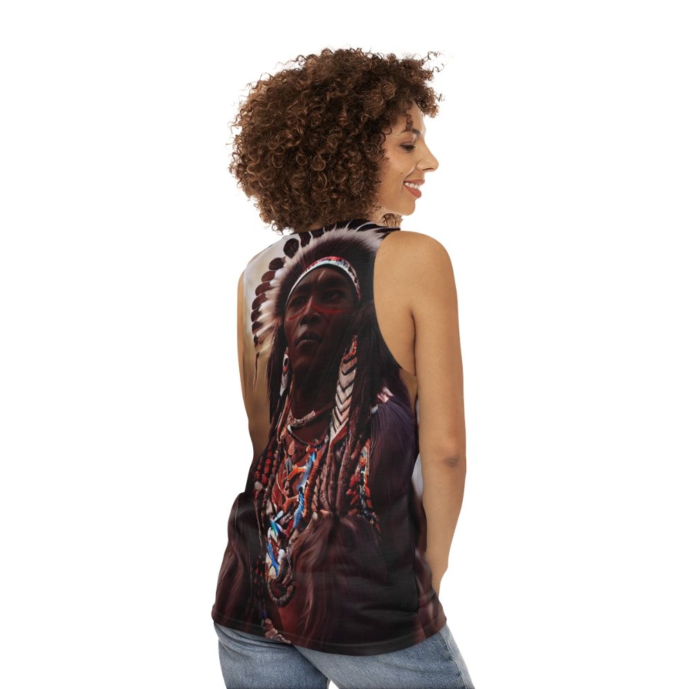 Native American Inspired Unisex Tank Top - women back