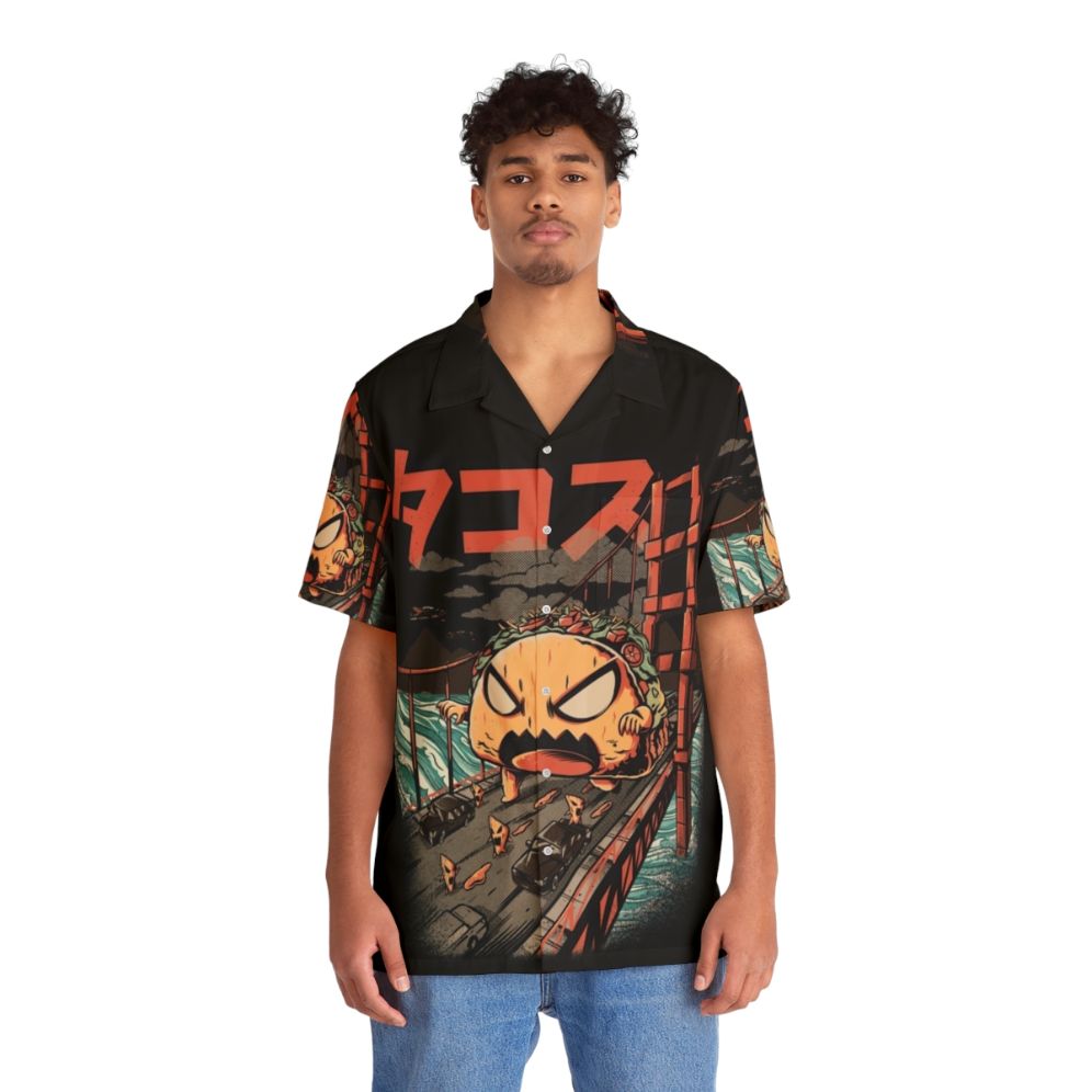 Black Takaiju Hawaiian Shirt - People Front