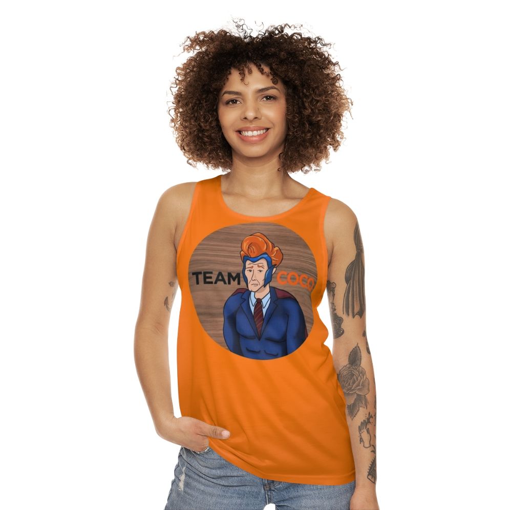 Conan O'Brien Inspired Unisex Team Coco Tank Top - women