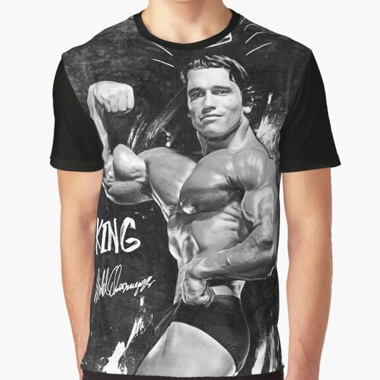 Arnold Schwarzenegger bodybuilding graphic t-shirt