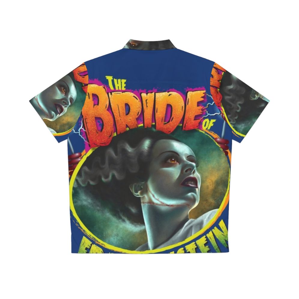 Bride of Frankenstein Hawaiian Shirt featuring the classic horror icon - Back