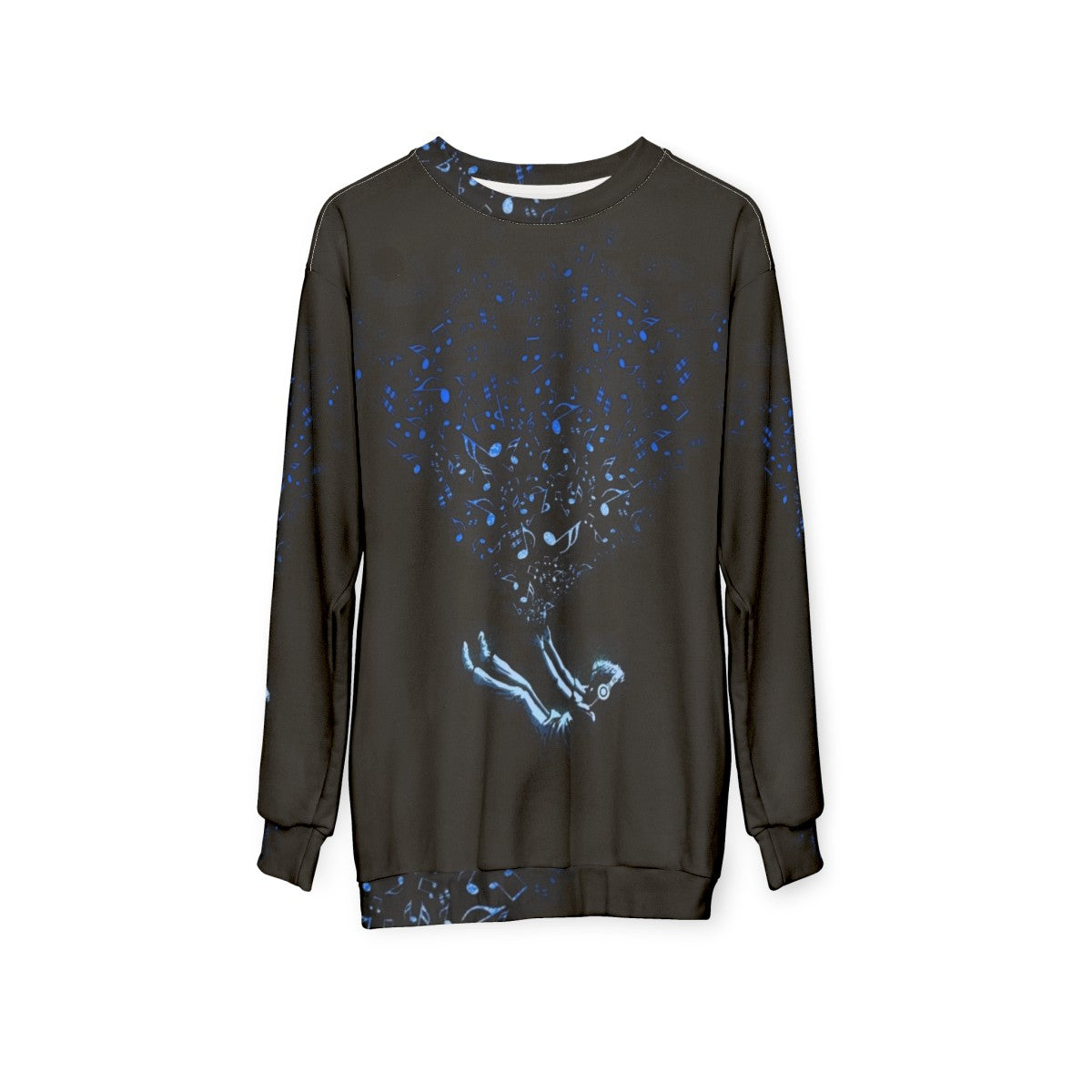 Cosmic Sound Sweatshirt with Music Inspired Design - hanging