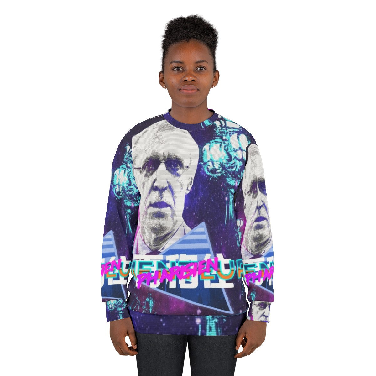 Vaporwave Henry De Lesquen Graphic Sweatshirt - women