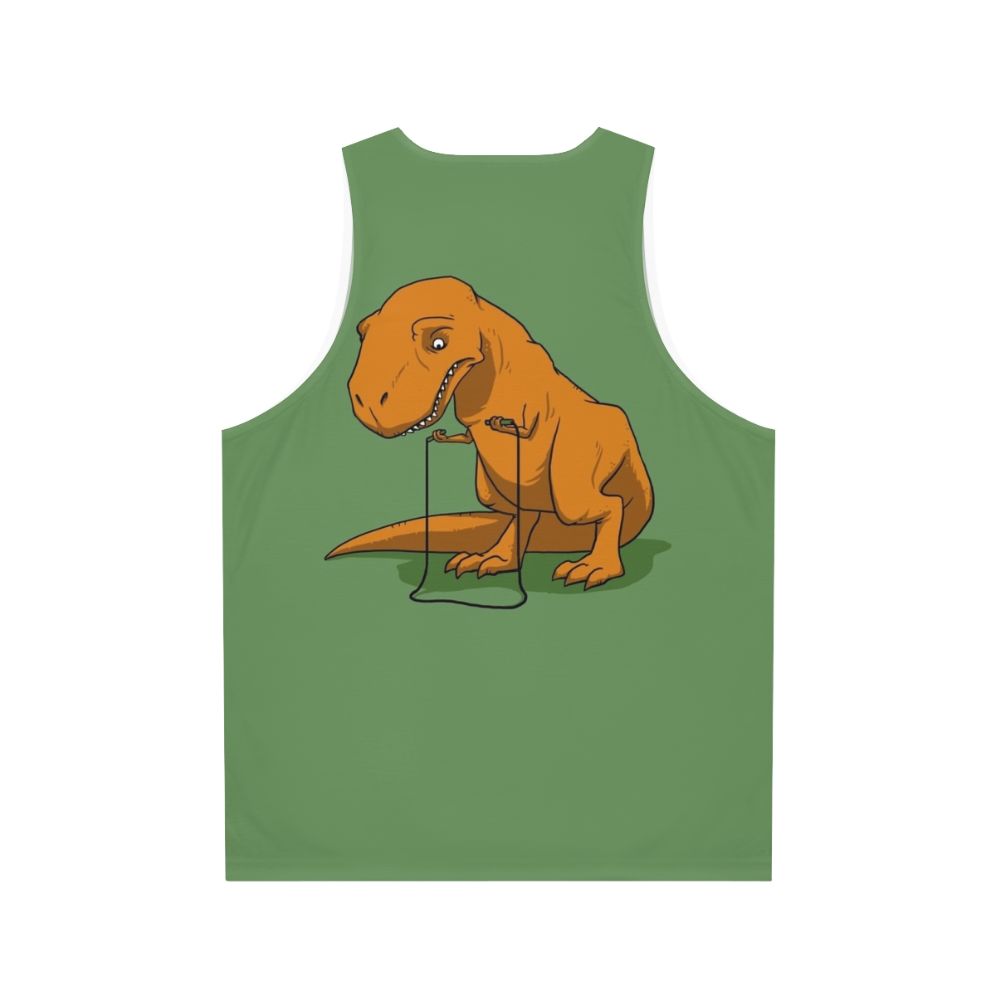 Dinosaur T-Rex Unisex Tank Top - Back