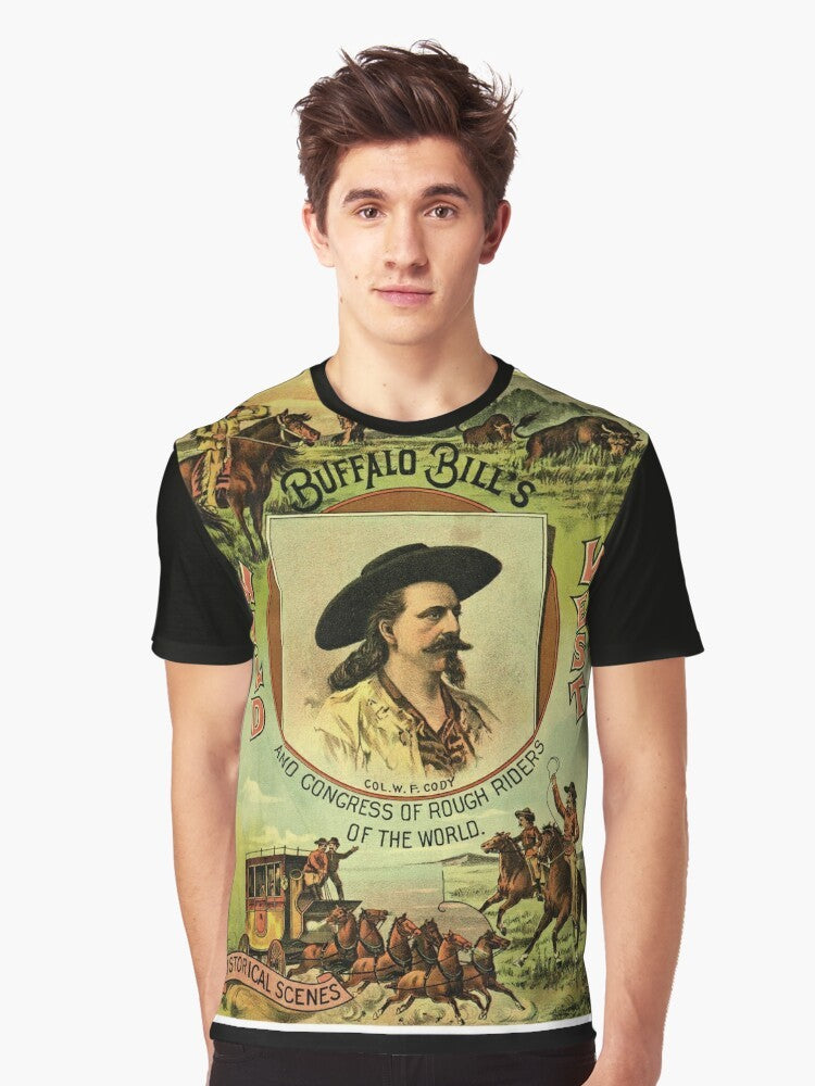 Vintage Buffalo Bill Wild West Show Graphic T-Shirt - Men