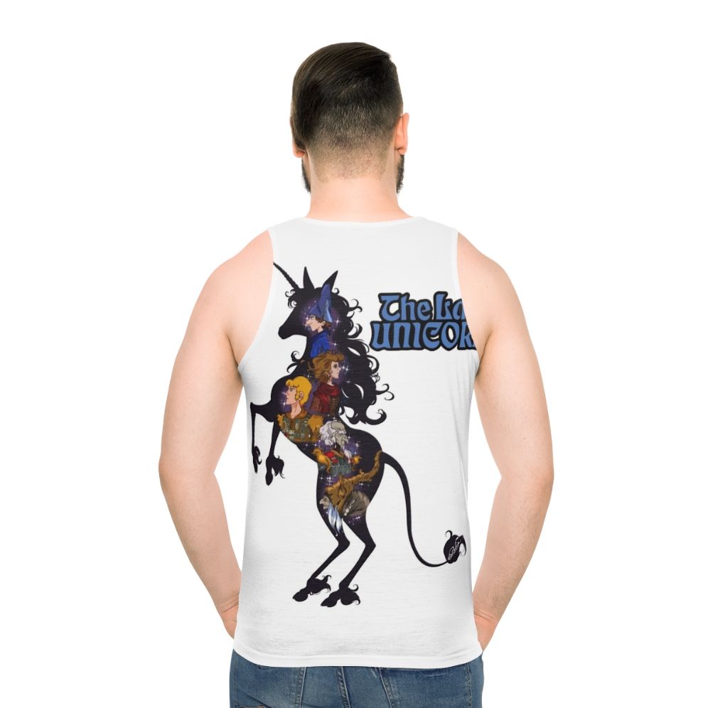 Unicorn Silhouette Unisex Tank Top - men back