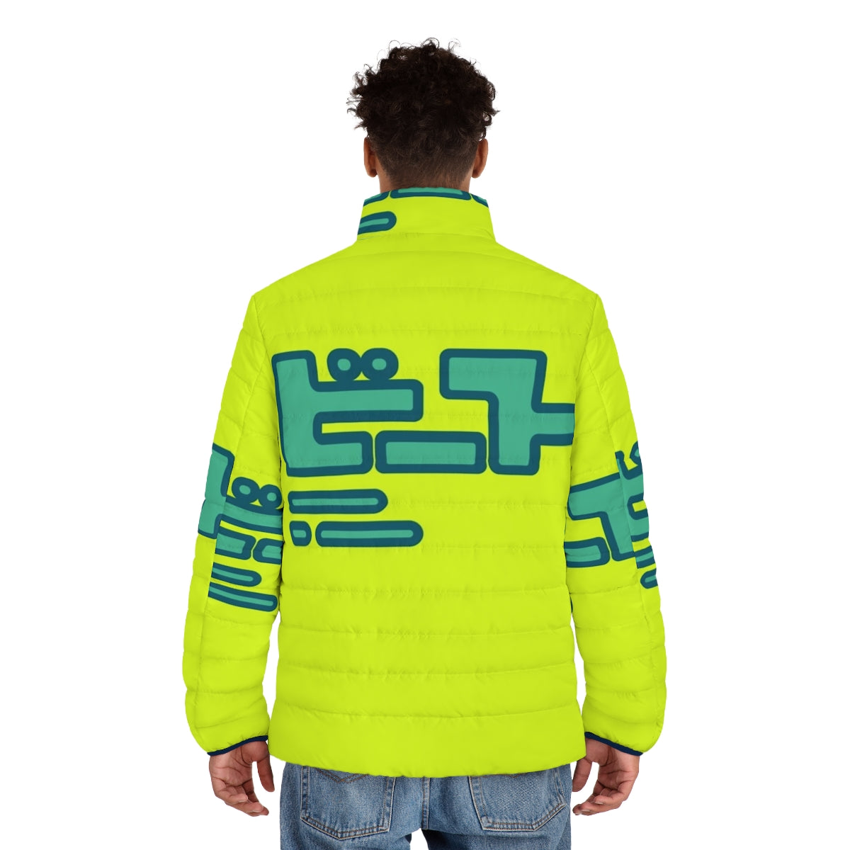 Jet Set Radio Future Puffer Jacket featuring urban streetwear design - men back