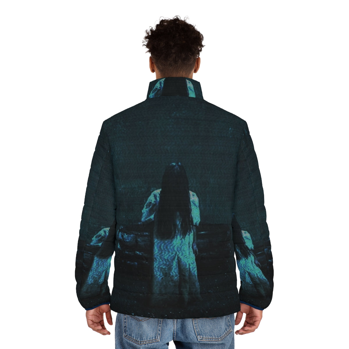 The Ring Puffer Jacket - Horror-inspired fashion with a stylish twist - men back