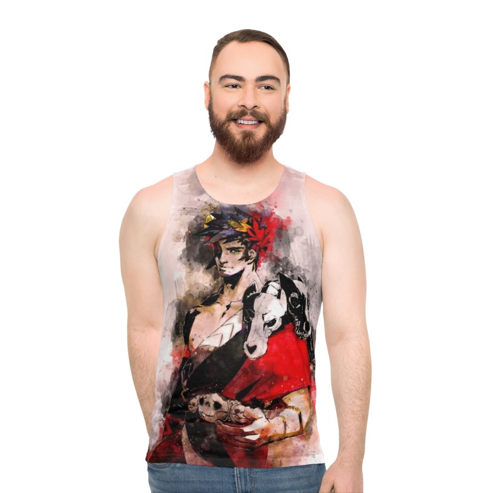 Zagreus Hades Watercolor Unisex Tank Top - men