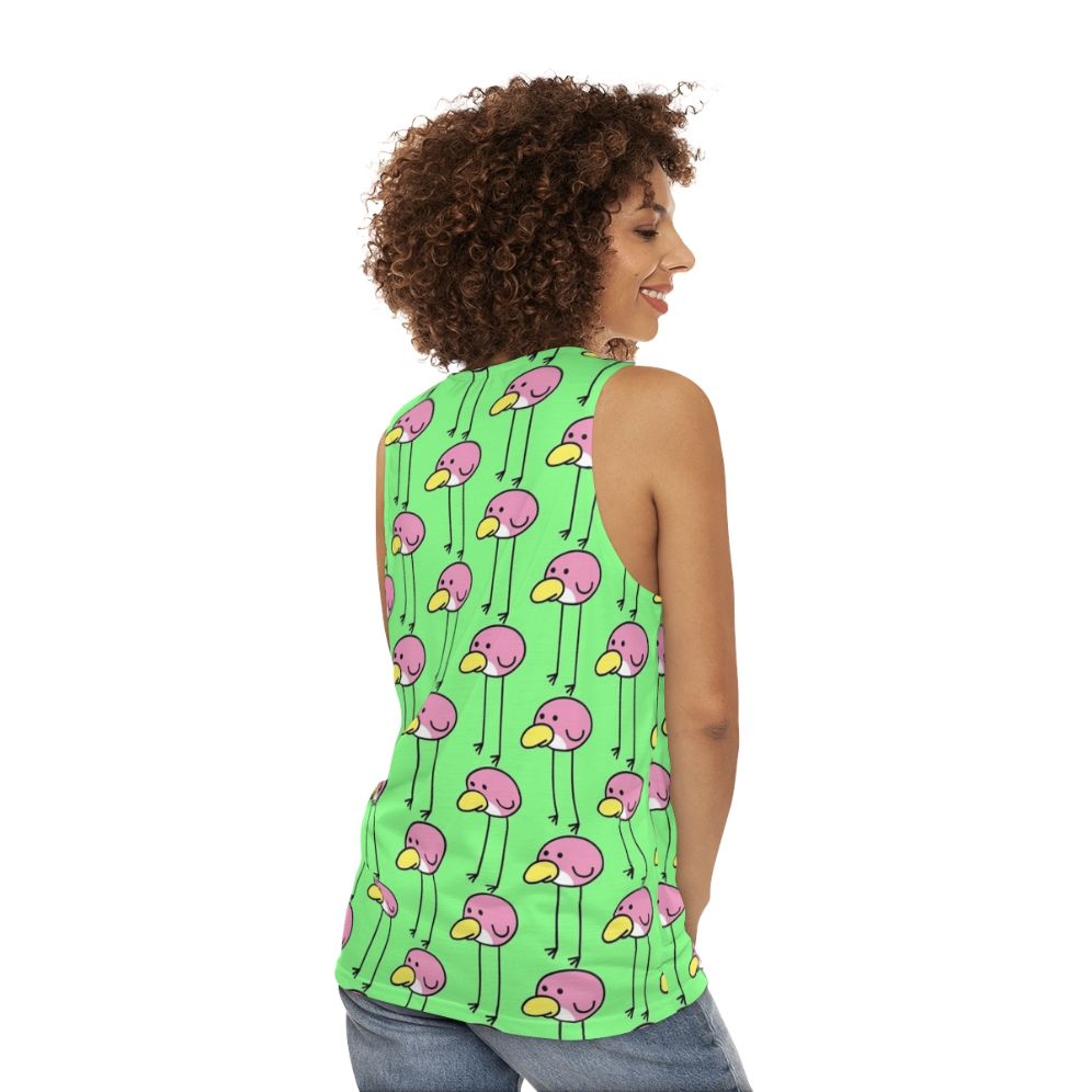 Flock Step Unisex Birds Tank Top - women back