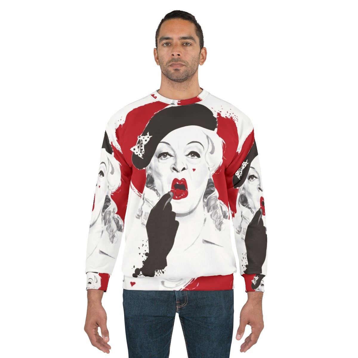 "Baby Jane Lipstick Sweatshirt featuring Hollywood Icon design by Alejandro Mogollo" - men