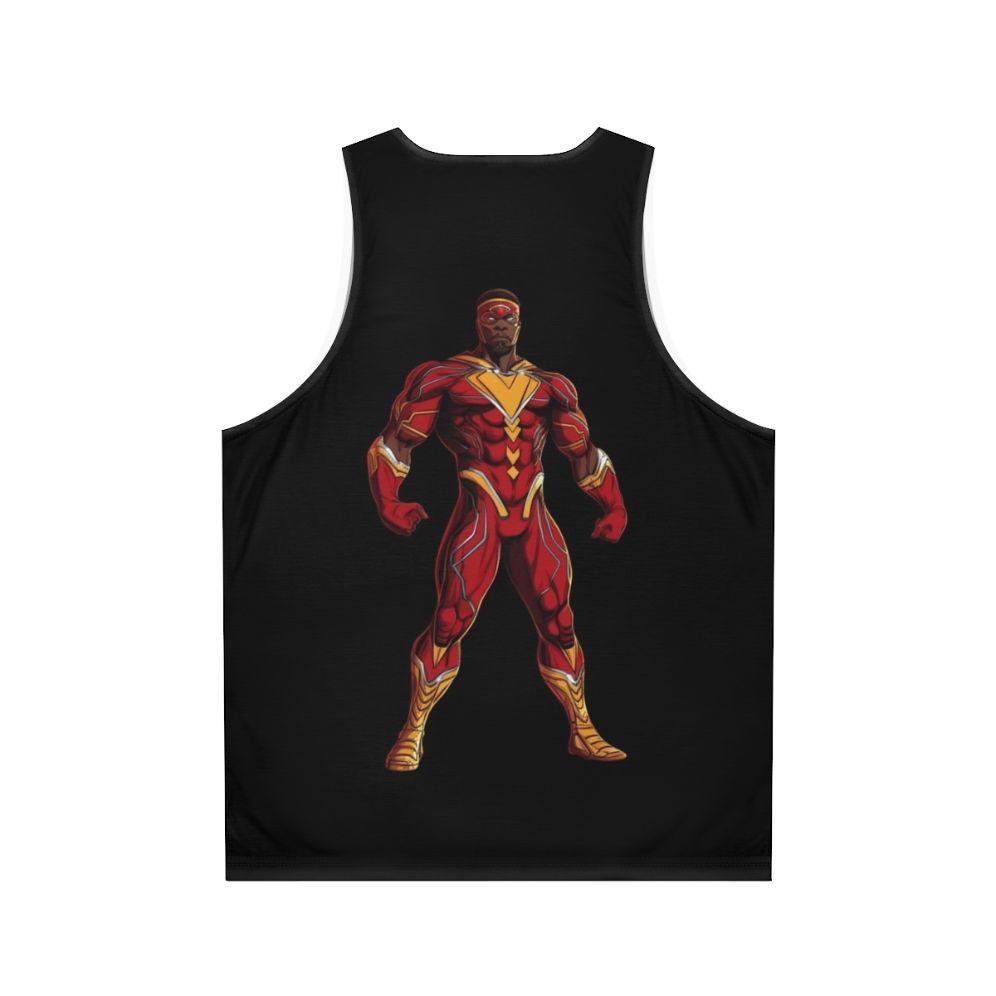 Superhero black unisex tank top - Back