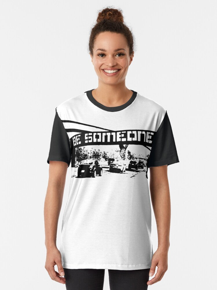 "Be Someone" Houston graphic t-shirt featuring a two-tone community and diversity design - Women