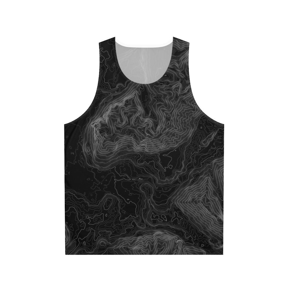 Topographic map unisex tank top