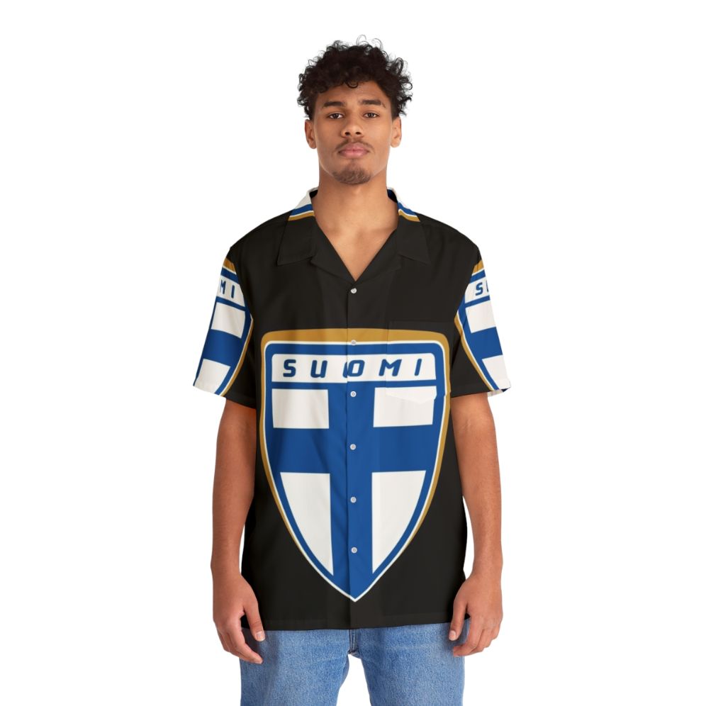 Finland ice hockey team Hawaiian shirt - People Front