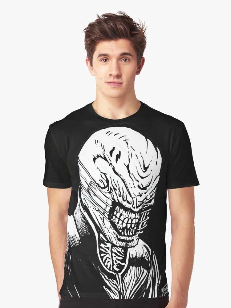 Hellraiser Chatterer Cenobite graphic printed on a t-shirt - Men