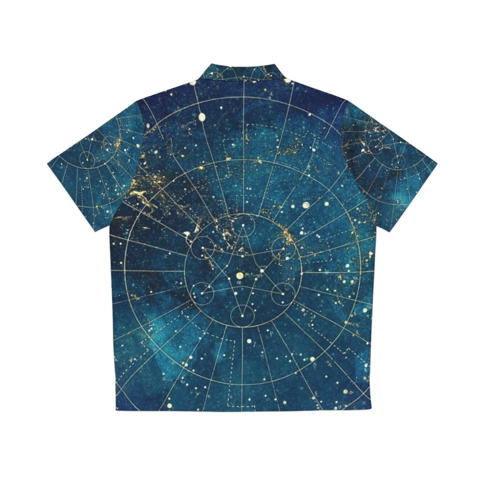 Celestial star map hawaiian shirt - Back