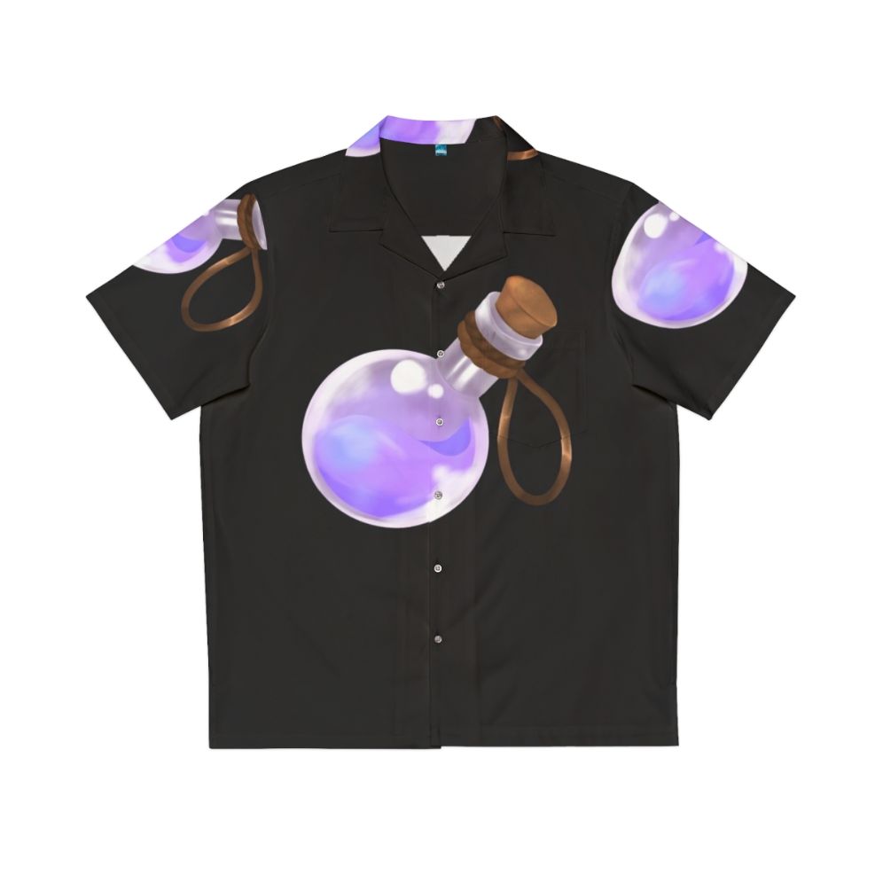 Fantasy potion Hawaiian shirt with blue and red potions