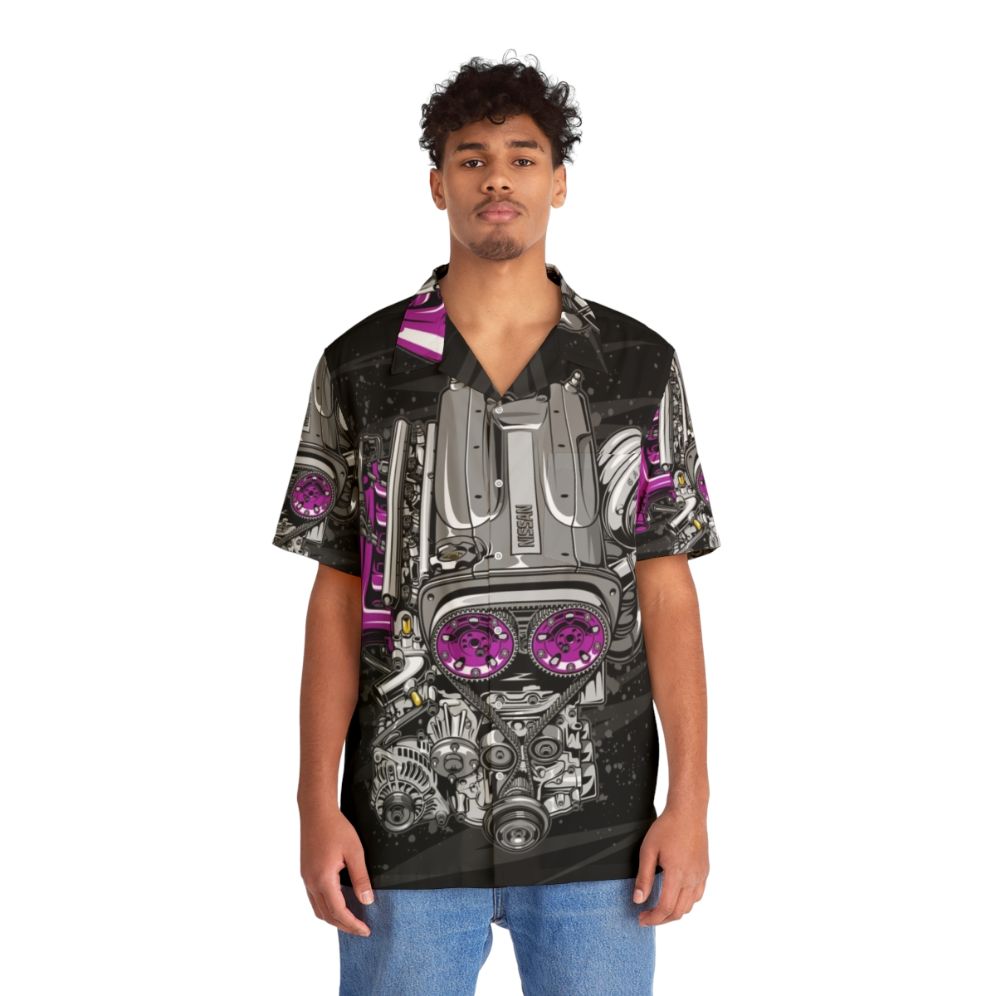 Nissan RB26 Engine Hawaiian Shirt - People Front