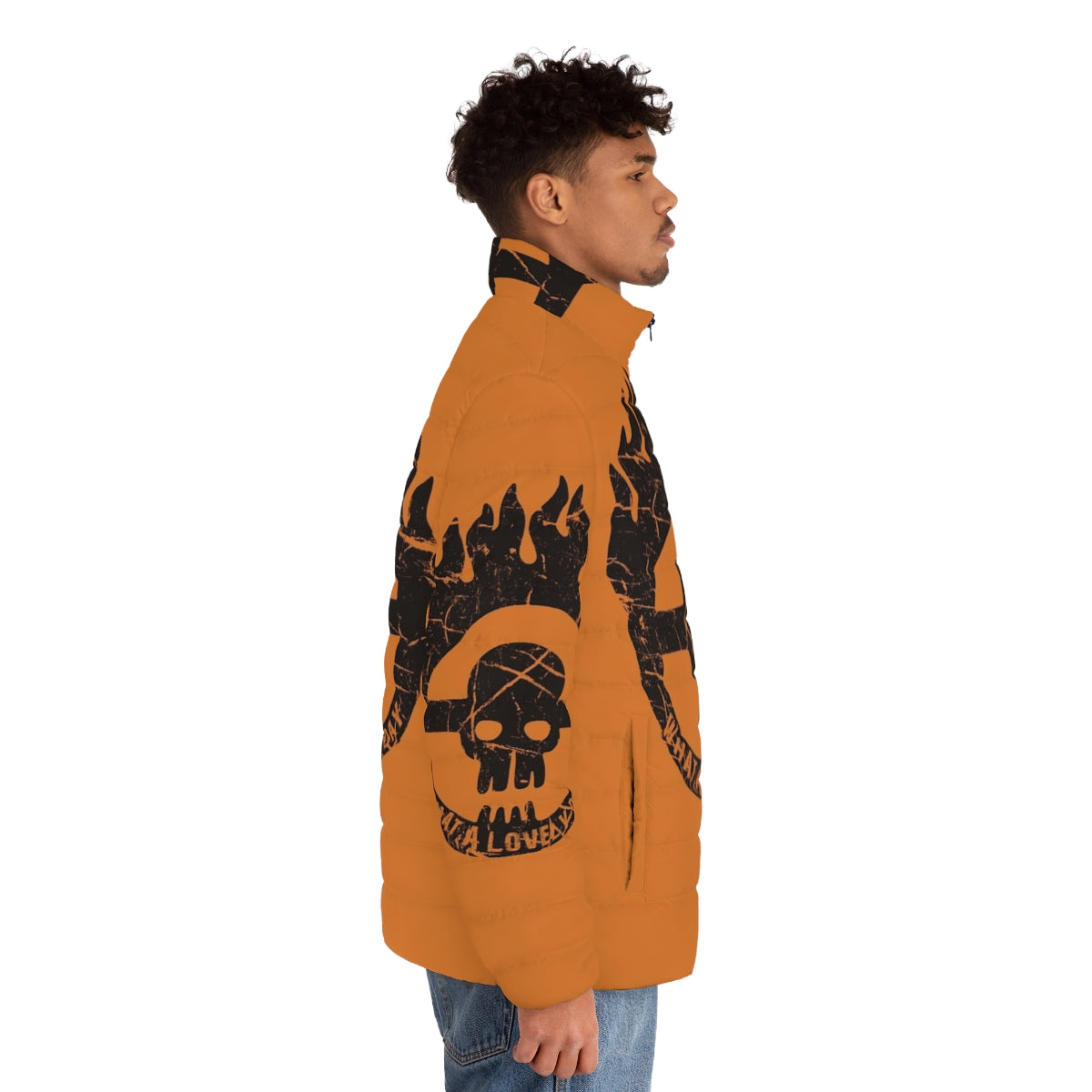 Mad Max Fury Road Inspired Puffer Jacket with Post-Apocalyptic Design - men side right