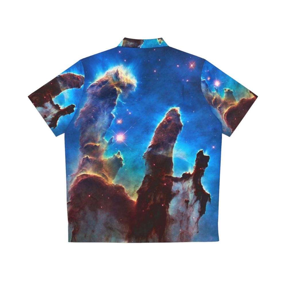 Pillars of Creation Hawaiian Shirt featuring stunning space imagery from the Hubble Telescope - Back