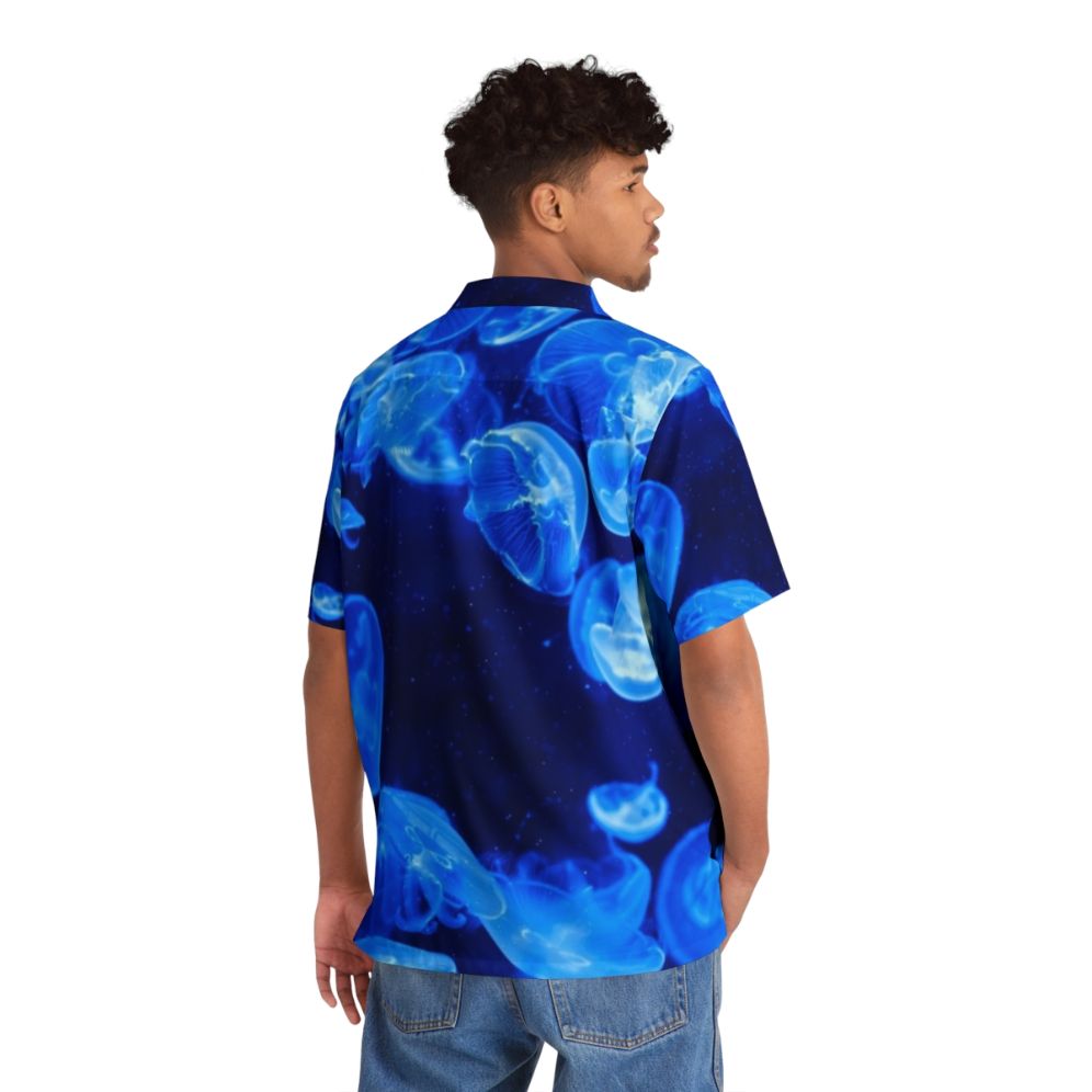 Blue Jellyfish Hawaiian Shirt - People Back