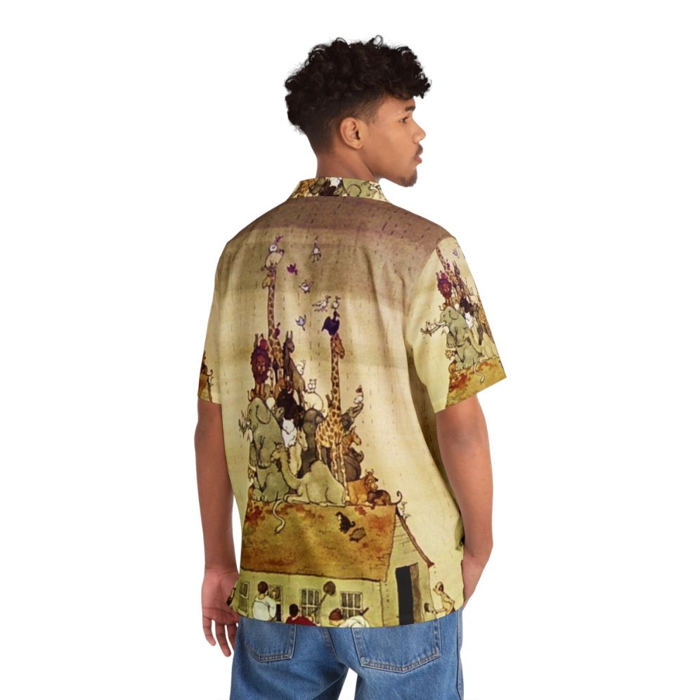 W Heath Robinson Noah's Arc Fantasy Hawaiian Shirt - People Back