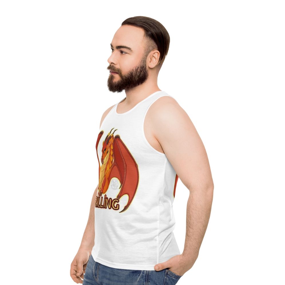 Wings of Fire Queen Scarlet Unisex Tank Top - men side