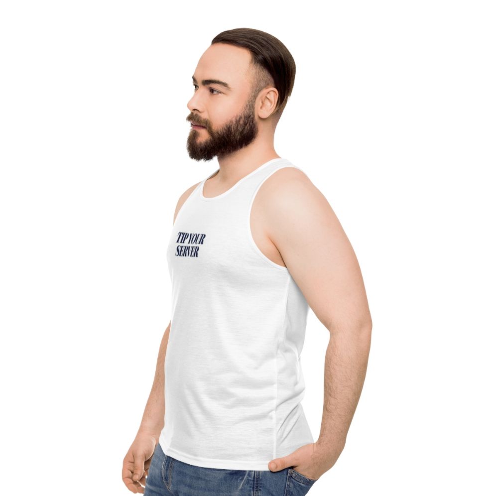 Unisex "Tip Your Server" Tank Top - men side