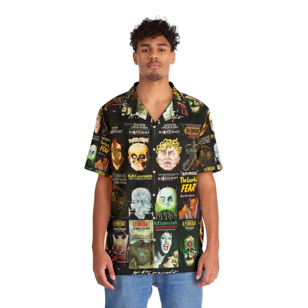 H.P. Lovecraft Inspired Horror Hawaiian Shirt - People Front