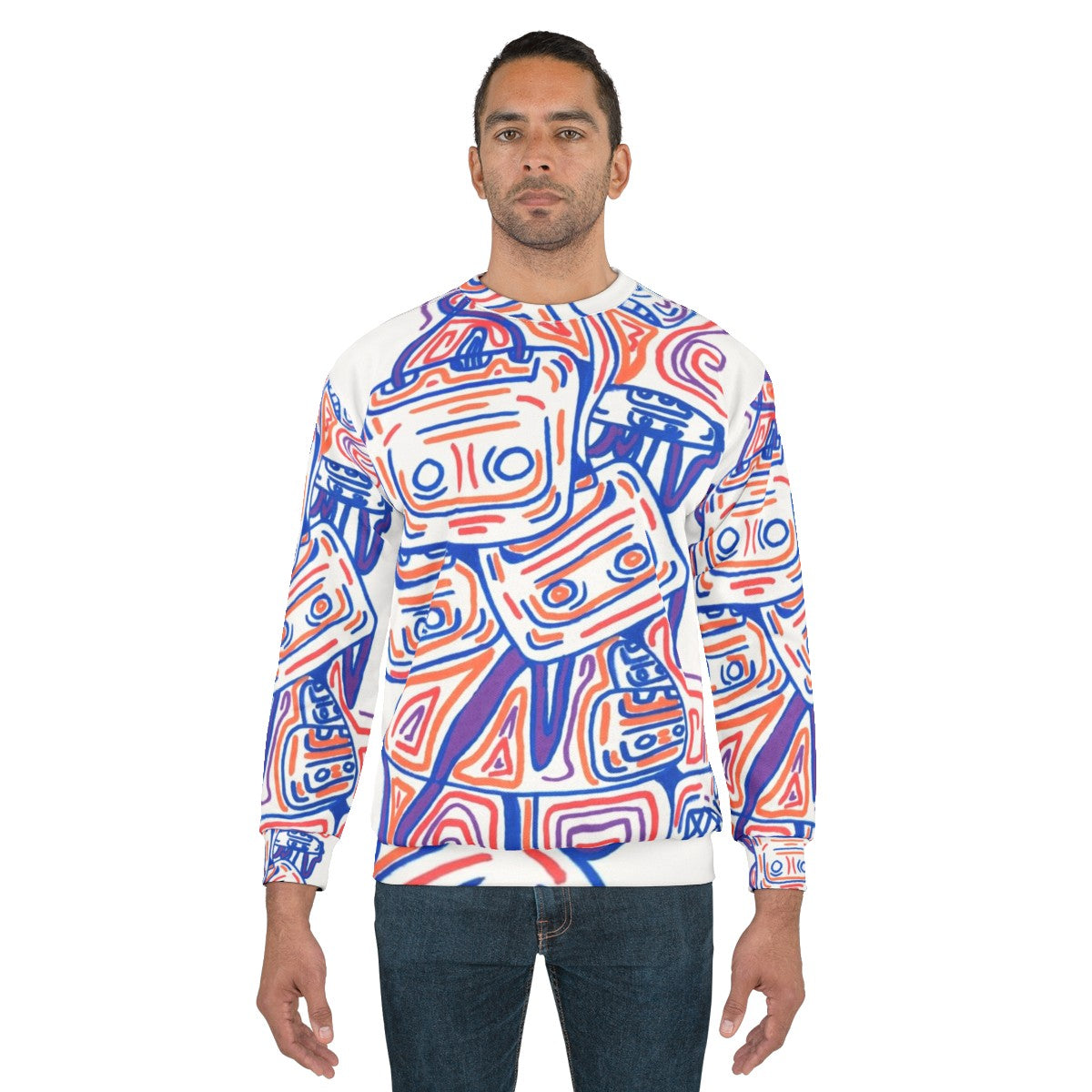 Retro Sikes Tapes Graphic Design Sweatshirt - men